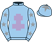 Nick Hughes & Owen Promotions Ltd: Light blue, mauve cross of lorraine, light blue sleeves, grey stars, light blue cap, grey star