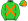 Lime Green Orange Crossed Sashes Quartered Cap