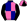 Dark Blue Hot Pink Quarters Black Sleeves & Quartered Cap