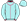 Pale Blue Cerise Seams Collar & Cuffs