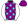 Purple Turquoise Stars White Sleeves Cerise Pom Pom