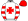 White Red Maltese Cross Hooped Sleeves Red Cap