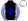 Black Dark Blue Diamond White & Dark Blue Striped Sleeves White Cap