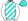White Turquoise Diagonal Stripes & Cap