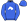Royal Blue White Horse Head & Shoe