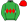 Green Red Diamond Band Sleeves & Cap