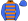 Orange Royal Blue Hoops Sleeves & Cap With Pom Pom