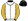 White Black Seams Collar & Cuffs Gold Sleeves Black Cap White Seams