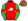 Red White Rabbit Green Sleeves Red Armbands Striped Cap