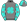 Steely Grey Turquoise Four Leaf Clover & Sleeves Steely Grey Four Leaf Clovers Quartered Cap