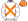 White Orange Crossed Sashes Mauve Stars Sleeves & Cap Orange Pom Pom