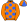 Orange Royal Blue Spots Quartered Cap