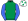 Emerald Green Royal Blue Sleeves White Cap Emerald Green Spots