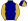 Navy Blue Gold Sleeves Quartered Cap