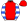 Red White & Royal Blue Hooped Sleeves White Pom Pom