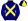Navy Blue Yellow Crossed Sashes Quartered Cap