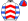 White Red Chevrons Royal Blue Hooped Sleeves Royal Blue & Red Quartered Cap White Pom Pom