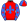 Red Royal Blue Fleur De Lys & Sleeves Red Fleur De Lys Quartered Cap