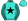 Turquoise Black Star Diagonal Striped Sleeves