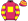 Cerise Fluoro Yellow Square With Green Cactus Cerise & Fluoro Yellow Hooped Sleeves & Cap