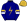 Navy Blue Gold Lightning Bolt Gold & White Armbands Gold Cap
