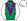 Emerald Green Purple Vee White Sleeves & Cap
