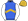 Royal Blue Gold Chevron White Sleeves Gold Cap