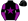 Black Purple Star & Sleeves White Seams Black Armbands Black White Seams Cap Purple Pom Pom
