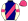 Navy Blue Pink Sash Cream Sleeves Pink Armbands & Cap