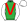 Green Red & White V White Sleeves & Cap
