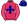 Cerise Navy Blue Fleur De Lys White Seams Sleeves & Cap Navy Blue Pom Pom