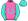 Hot Pink Turquoise Horseshoe & Head Turquoise Sleeves Hot Pink Motifs Turquoise Motifs Cap