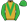Gold Green Vee & Lower Third Green Sleeves & Cap Gold Pom Pom