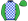 Royal Blue & White Checks Green Sleeves & Cap