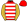 Red White Hoops Gold Sleeves
