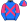 Blue Pink Crossed Sashes Halved Sleeves Quartered Cap