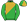 Green Gold Diagonal Halves Quartered Cap