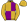 Gold Purple Quarters Gold Sleeves & Cap