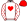 White Red Heart White Sleeves With Red Hearts & Cap
