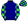 Navy Blue Lime Green Crossed Swords Checked Sleeves & Cap