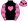 Black Hot Pink Heart & Sleeves Black Horseshoes Hot Pink Cap Black Hearts