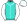 Turquoise White Seams White & Turquoise Seams Sleeves & Cap White Pom Pom