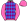 Hot Pink With Royal Blue Purple & Turquoise Diamonds