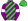 Lime Green Purple Diagonal Stripes & Sleeves White Armbands Lime Green Cap Purple Seams