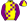 Yellow Purple Checked Quarters Purple Sleeves Purple & Yellow Quartered Cap