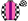 Hot Pink Purple Stripe Black & White Checked Sleeves & Cap Hot Pink Pom Pom