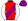 Red Purple Sash White Sleeves Purple Cap