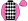 Black & White Diamonds Hot Pink Cap & Sleeves