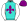 Turquoise Purple Fleur De Lys White Sleeves Purple Cap