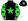 Black Lime Green Star & Sleeves Black Stars & Cap Lime Green Star